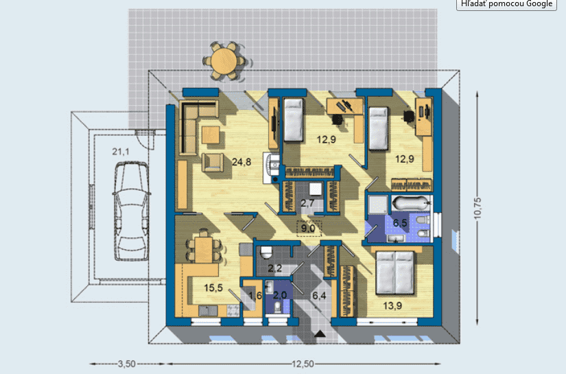 FOX - NOVOSTAVBA, 4 izbový Bungalov na peknom pozemku 517 m2, Trnava - 8